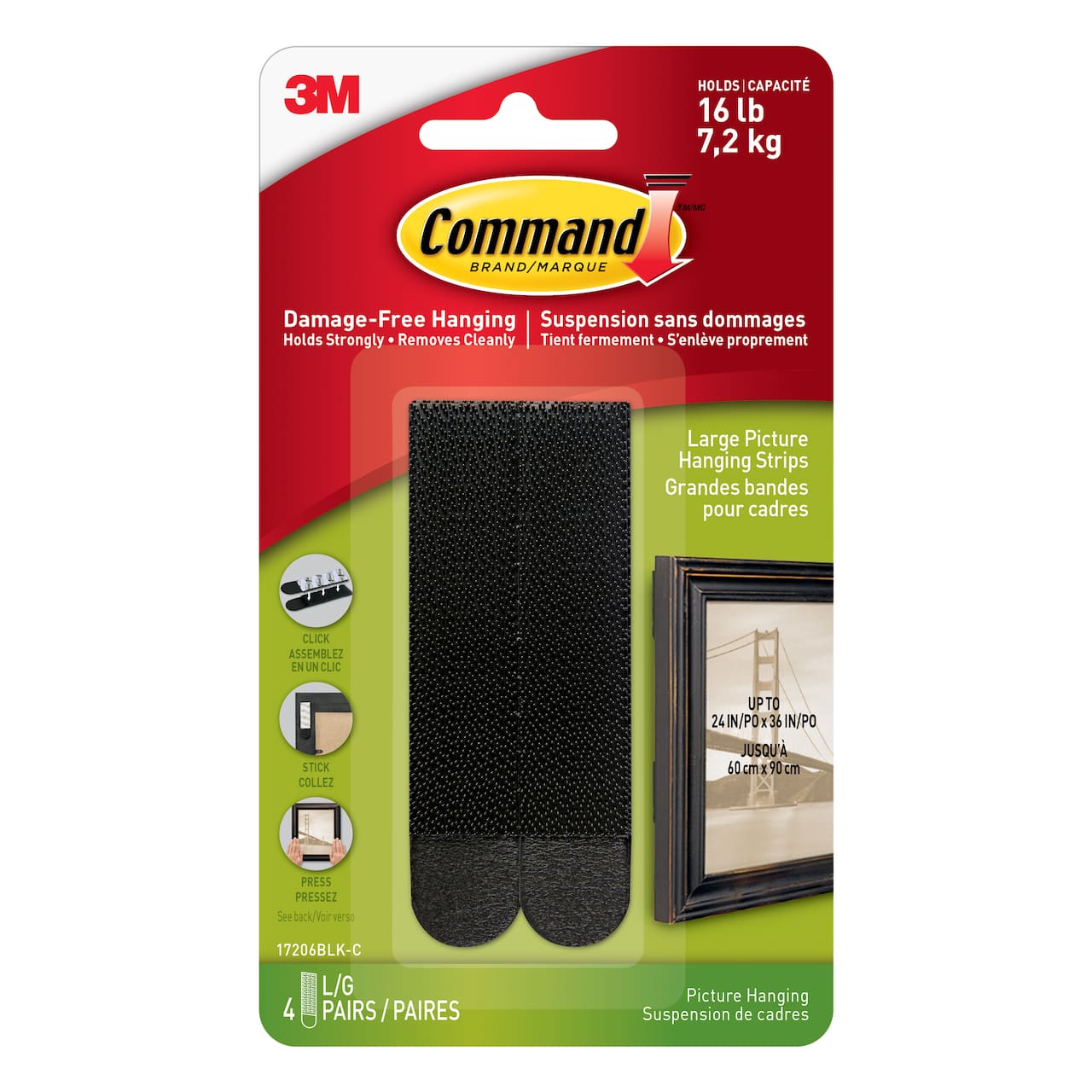 12 Packs: 4 ct. (48 total) Command™ Large Picture Hanging Strips